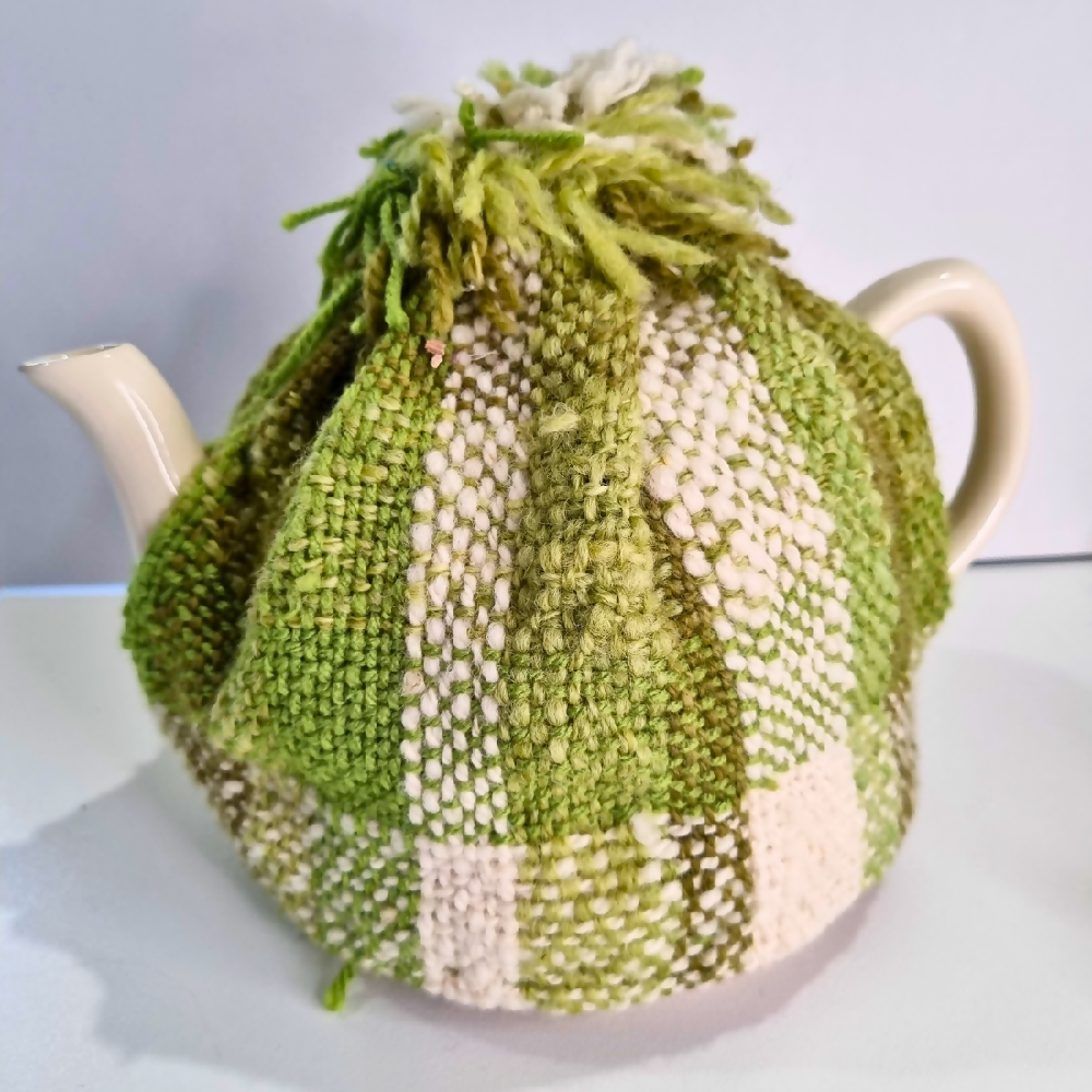 australian-artist-handmade-handwoven-green-white-tea cosy-2