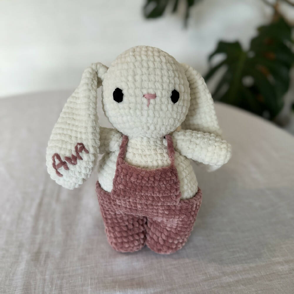 Plush Crochet Soft Toy, Bunny Rabbit, Rose Pink