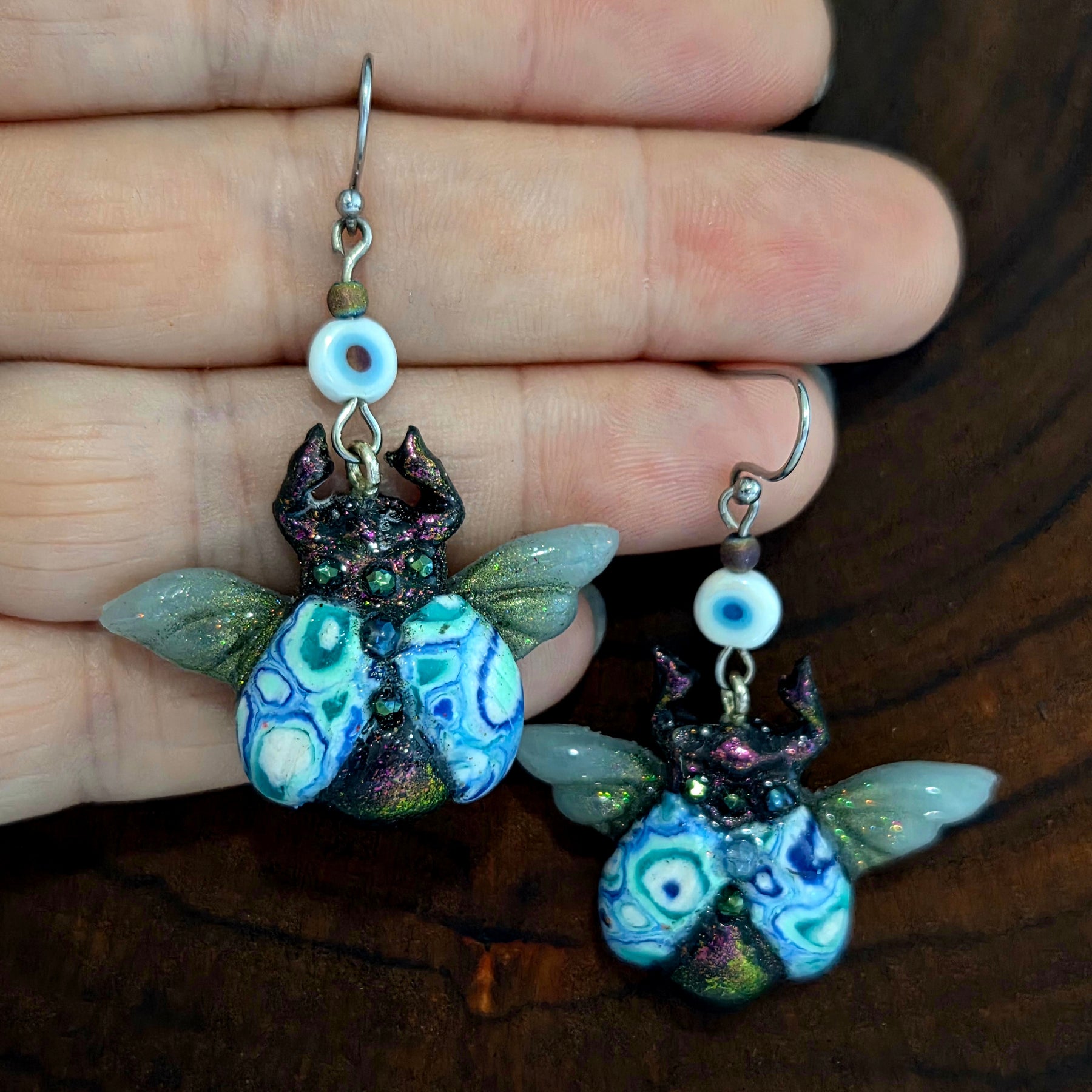 Scarab Beetle Earrings