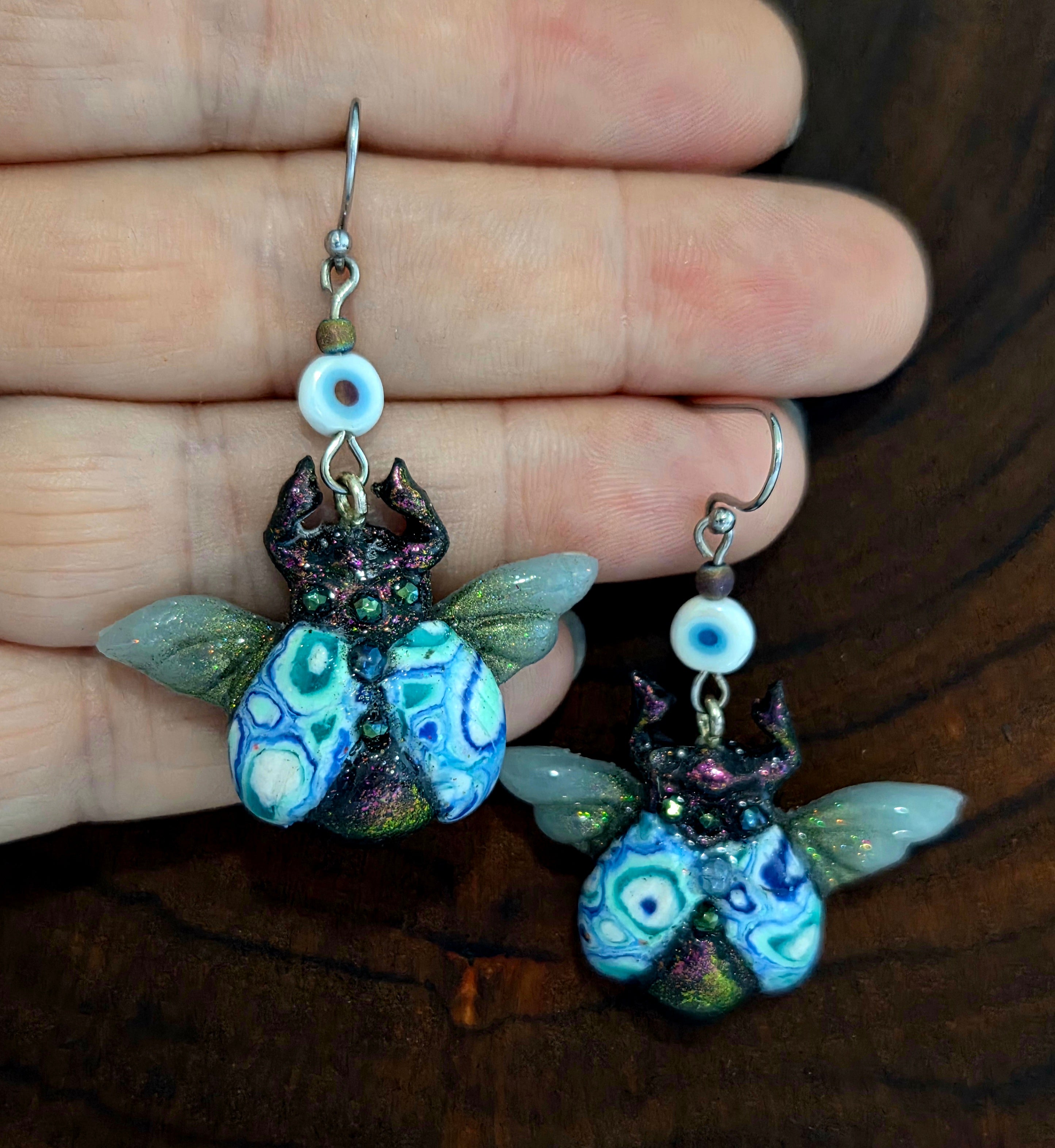 Scarab Beetle Earrings