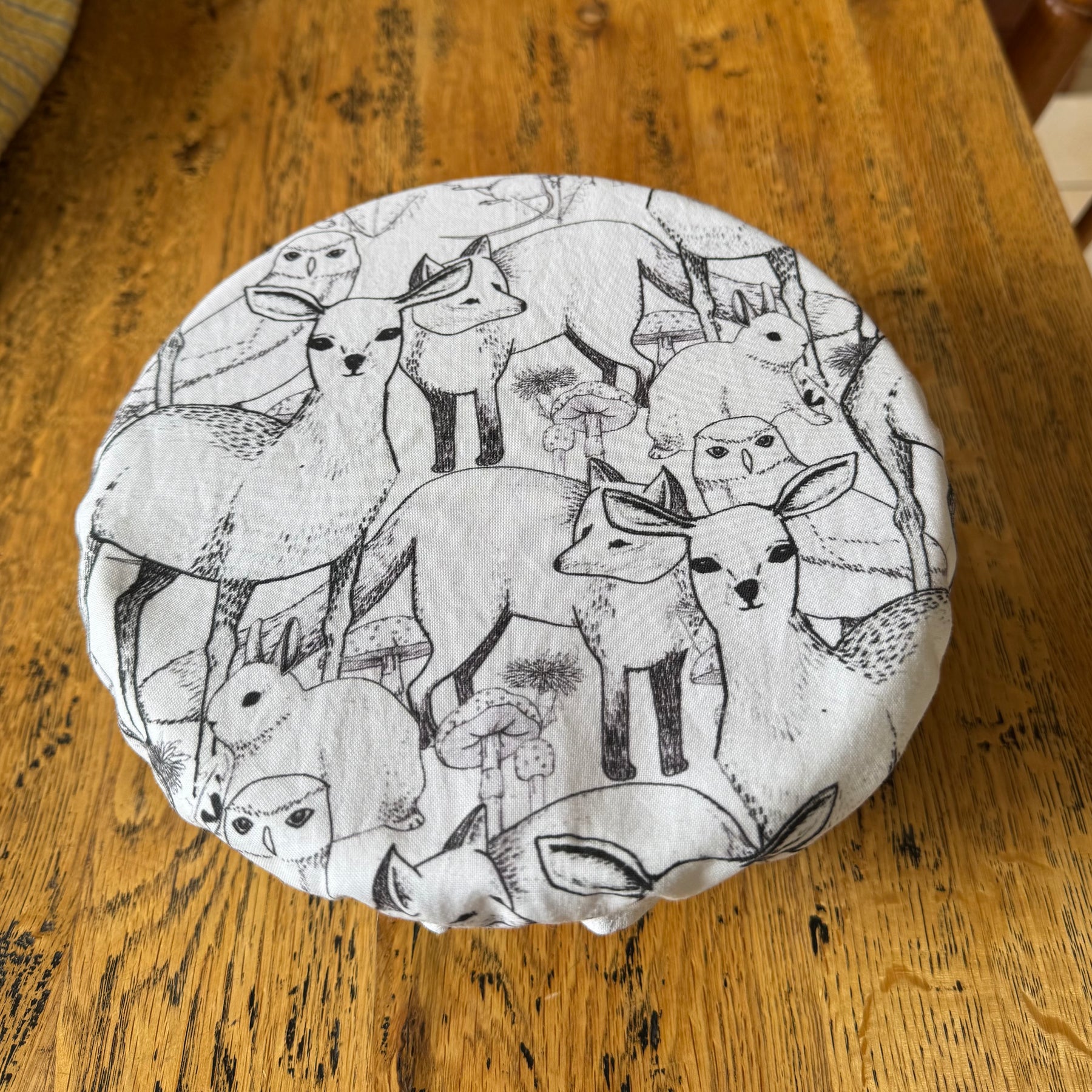 WOODLAND DEER ~ Reusable Fabric Bowl Cover