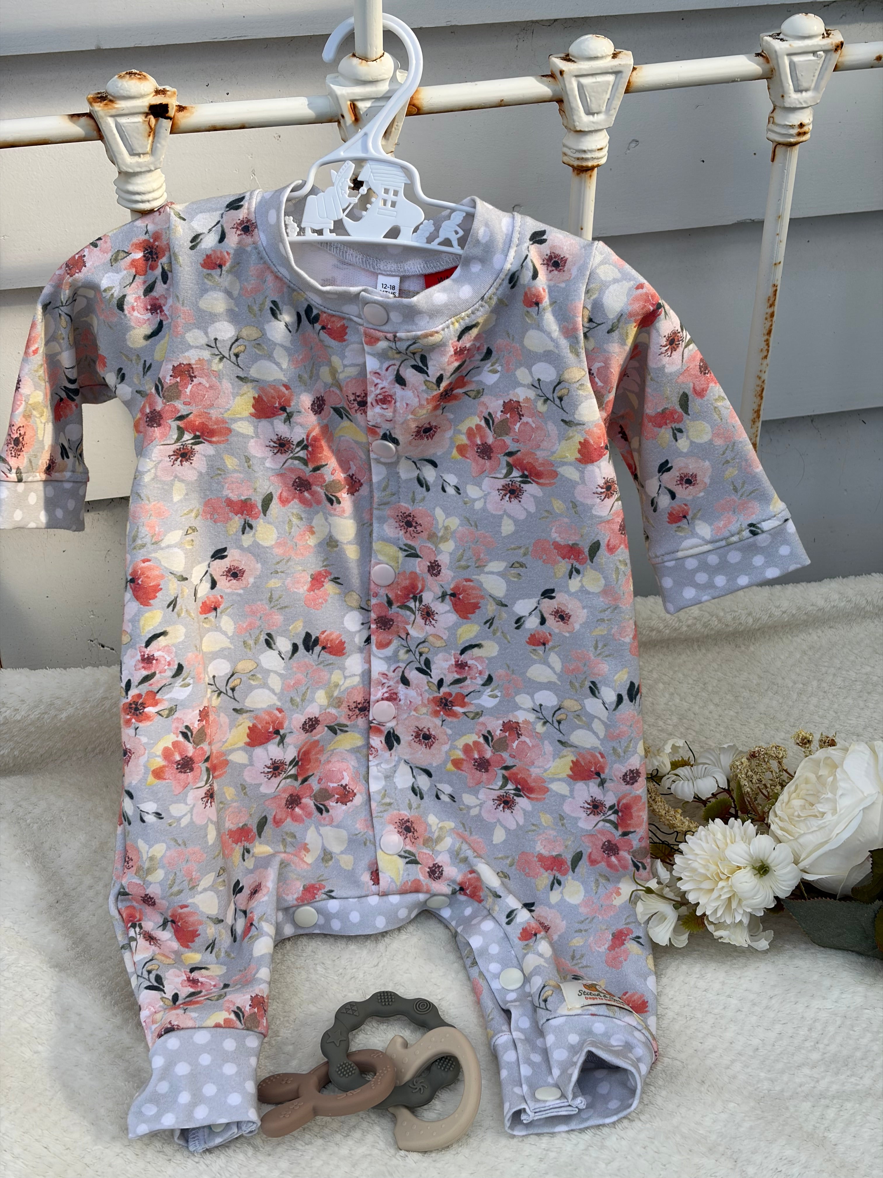 VINTAGE FLORAL ROMPER 12-18 months