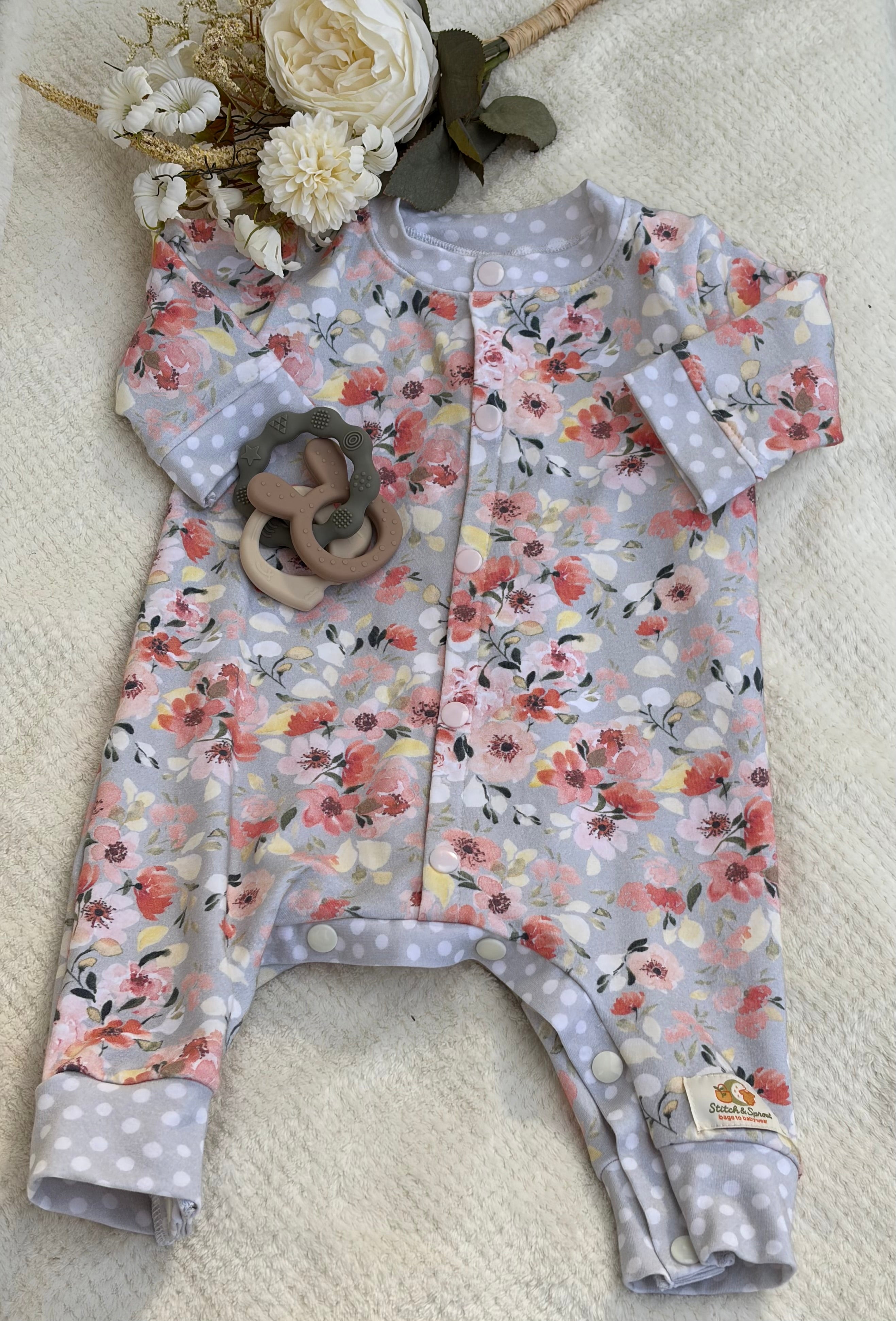 VINTAGE FLORAL ROMPER 12-18 months