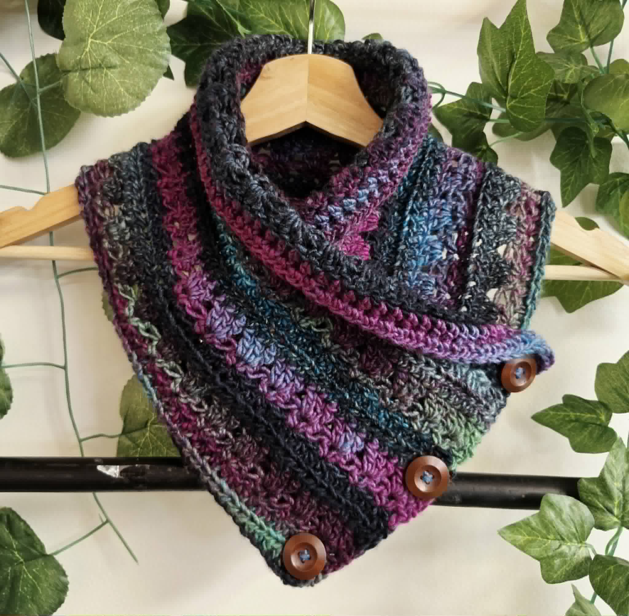 Handmade Crochet Neckwarmer | Pink | Green | Adult