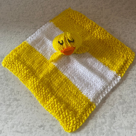 Dan the Duck - Knitted Animal Blankie