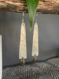 Silver Drop Bead Earrings