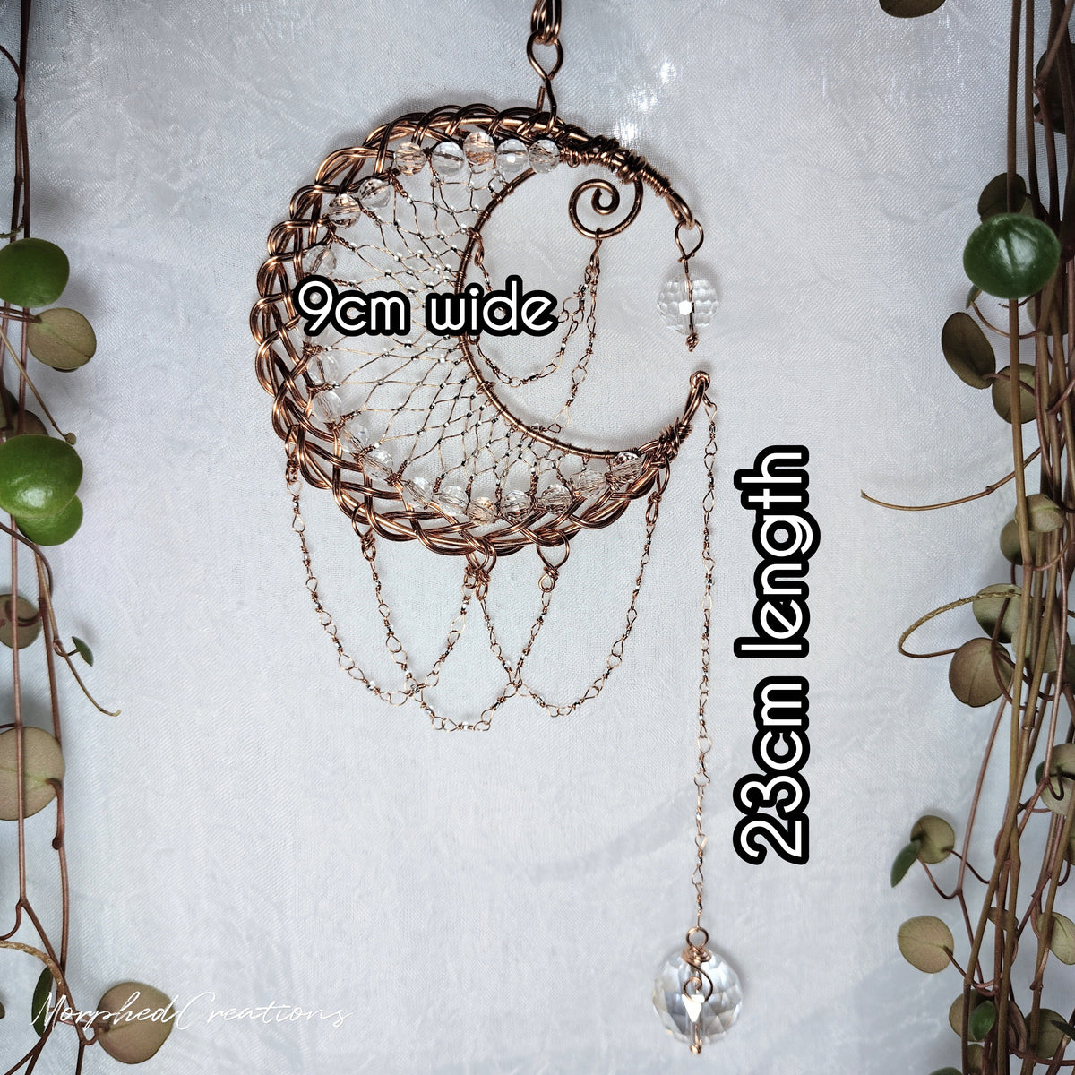 Copper Celtic Moon Suncatcher.