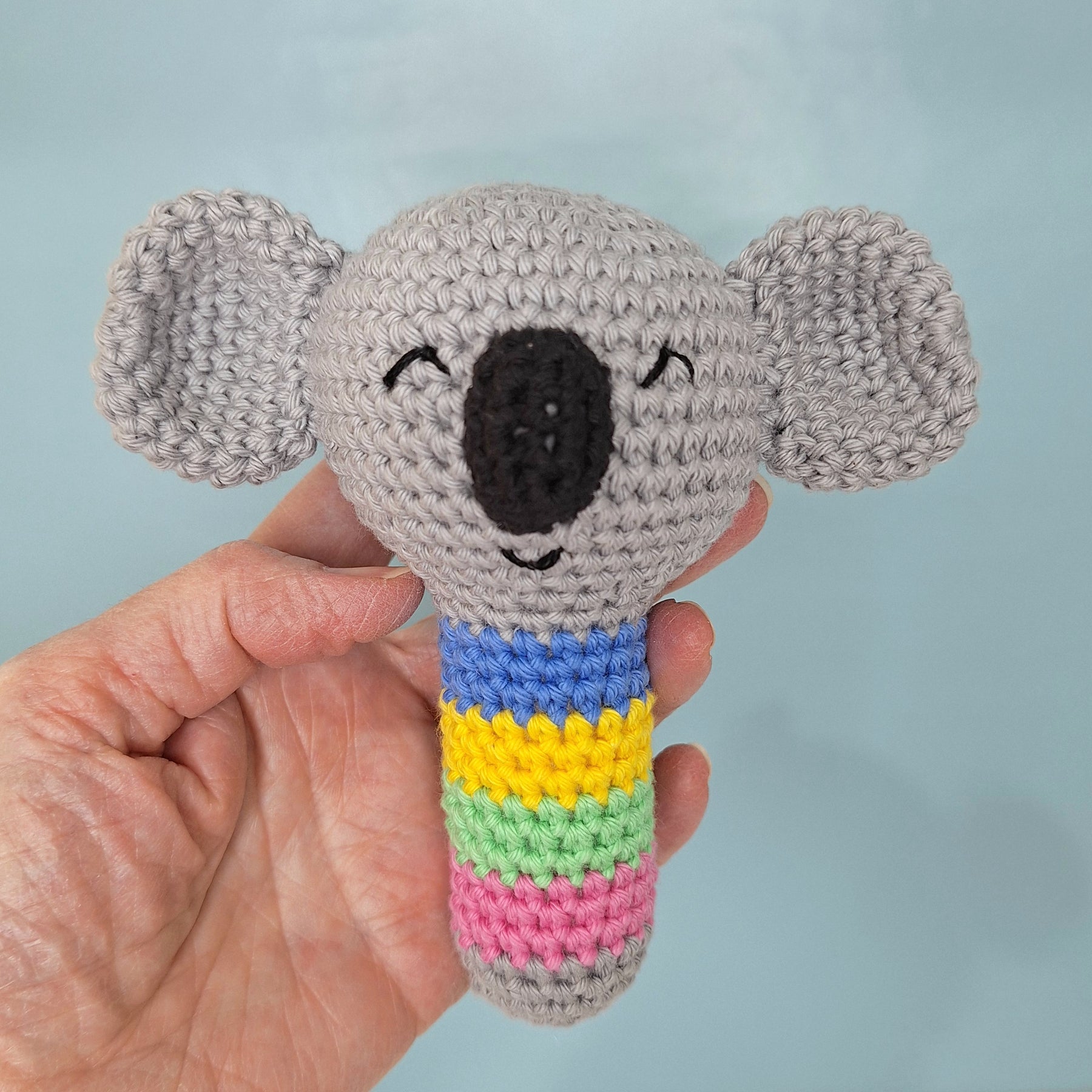 Cute Crocheted Koala baby Rattle