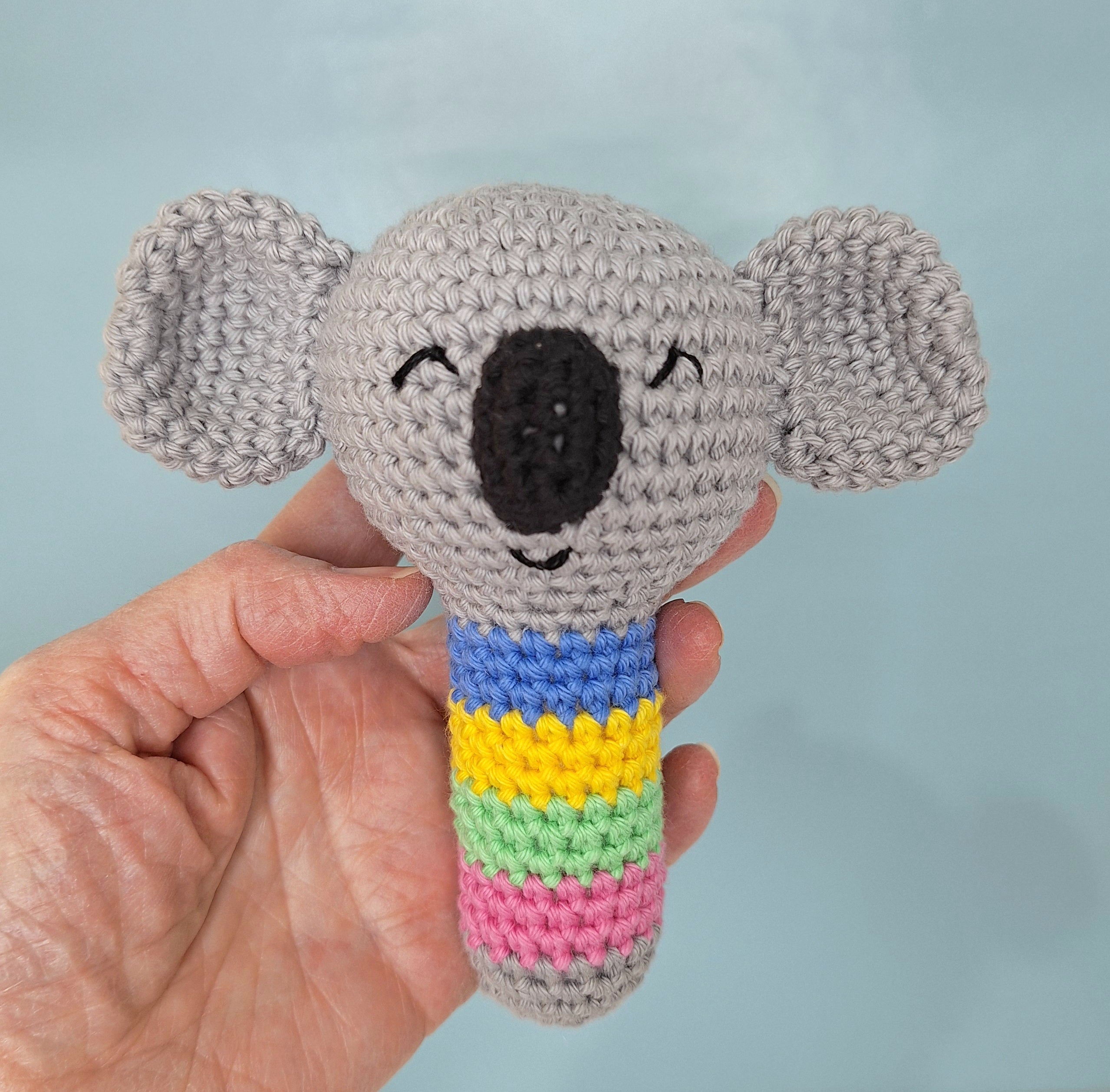 Cute Crocheted Koala baby Rattle