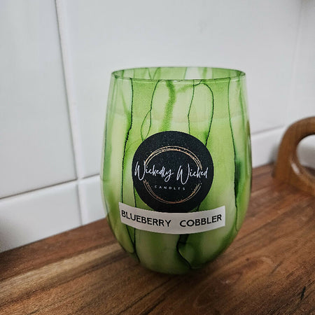 Green Tie Dye Candle - Blueberry Cobbler