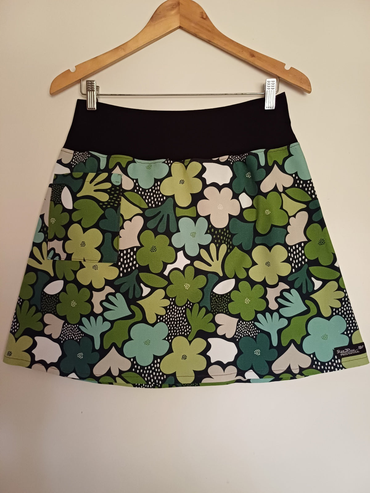 Fun Flower Skirt in Greens and Blue