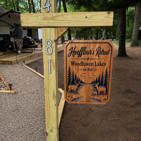 Personalized Wood Cabin Sign for the Lodge, Mountain Retreat or Shack - Weatherproof