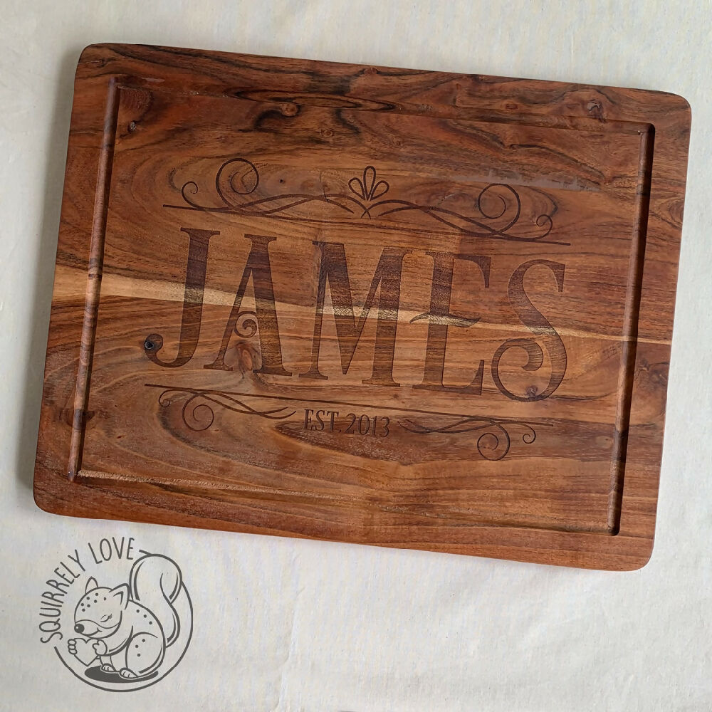 Personalised Engraved Custom Chopping Board