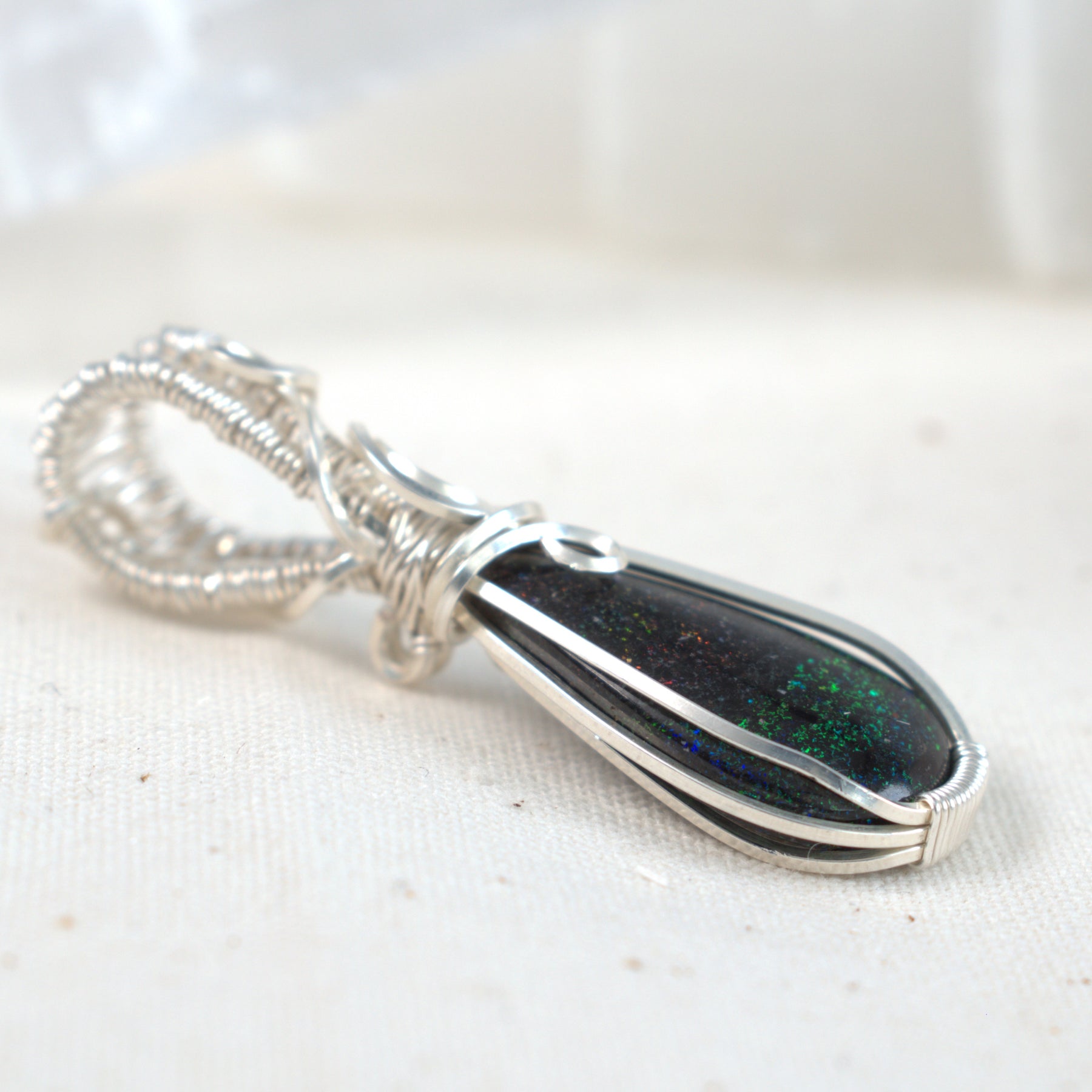 Opal Skies, Australian Fairy Opal Pendant - October Birthstone