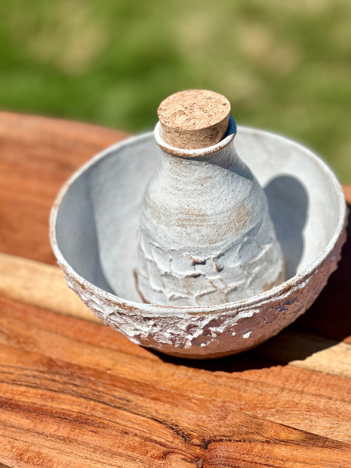 Cocoa Colada | Handmade Ceramic Dressing Bottle & Bowl Set