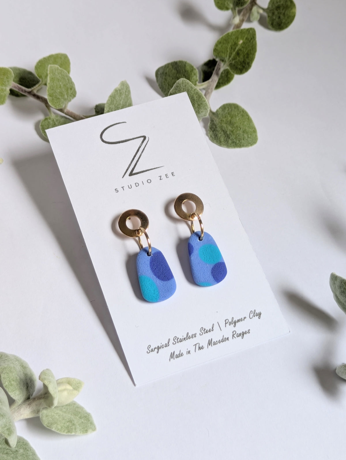 Pillar Stud Dangle Earrings
