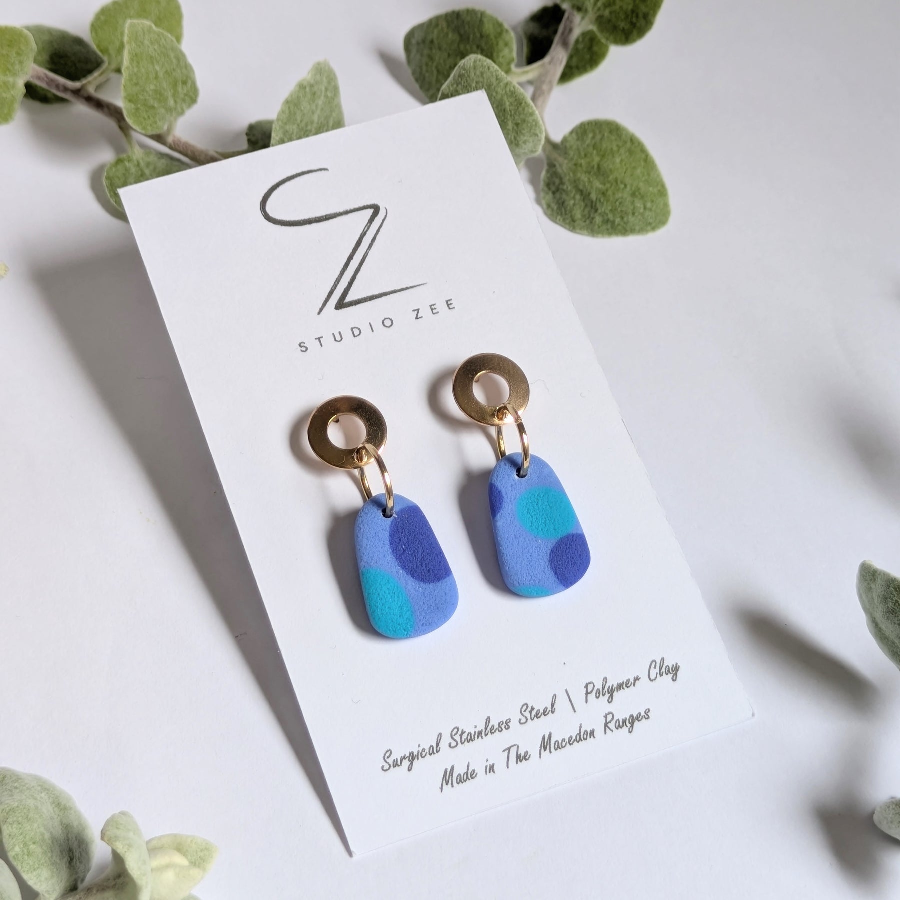 Pillar Stud Dangle Earrings