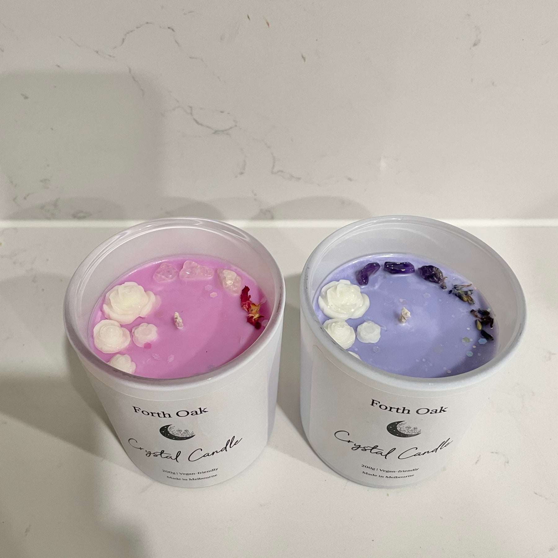 Amethyst Crystal Candle 200g