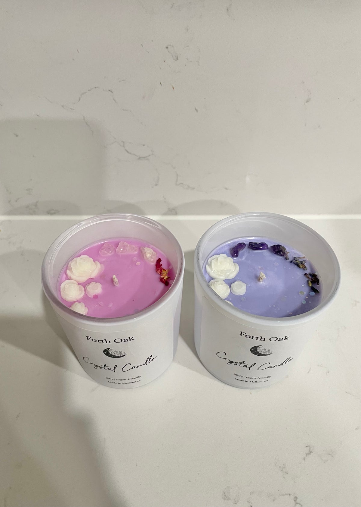 Amethyst Crystal Candle 200g