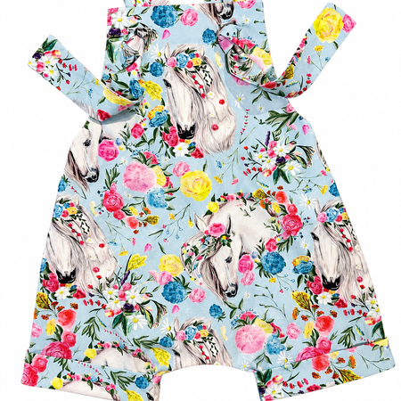 Floral Horse Overalls  | Country Collection