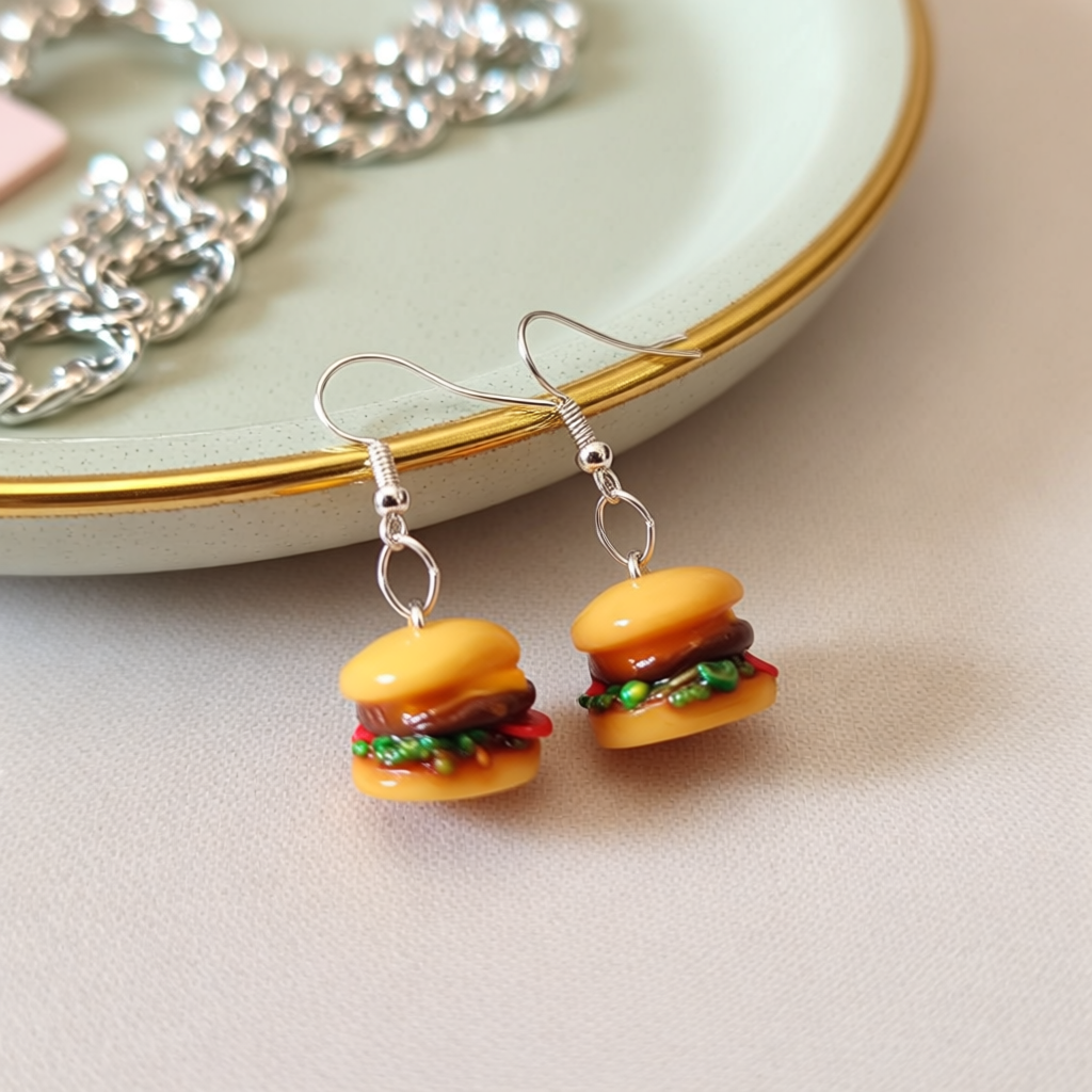Novelty Miniature Food Earrings - Biscuits, Pancakes, Muffins, Hotdogs, donuts, lemons