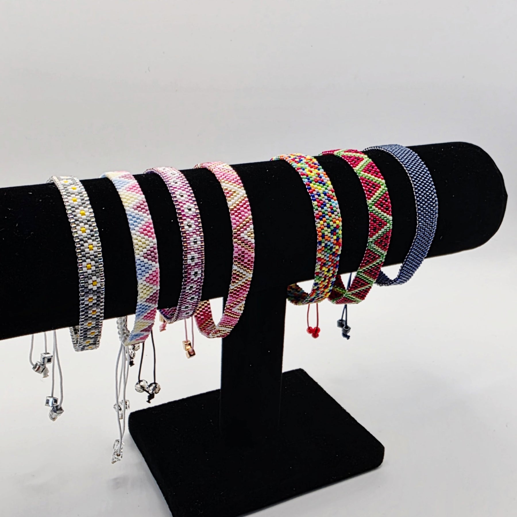 CONFETTI. Handwoven, Adjustable, OSFA, Bracelet