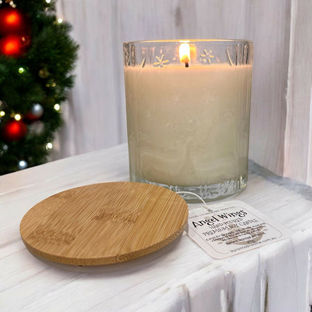 Angel Wings Pure Soy Candle ~ Christmas Winter Wonderland 300g