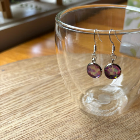 Purple Resin Earrings