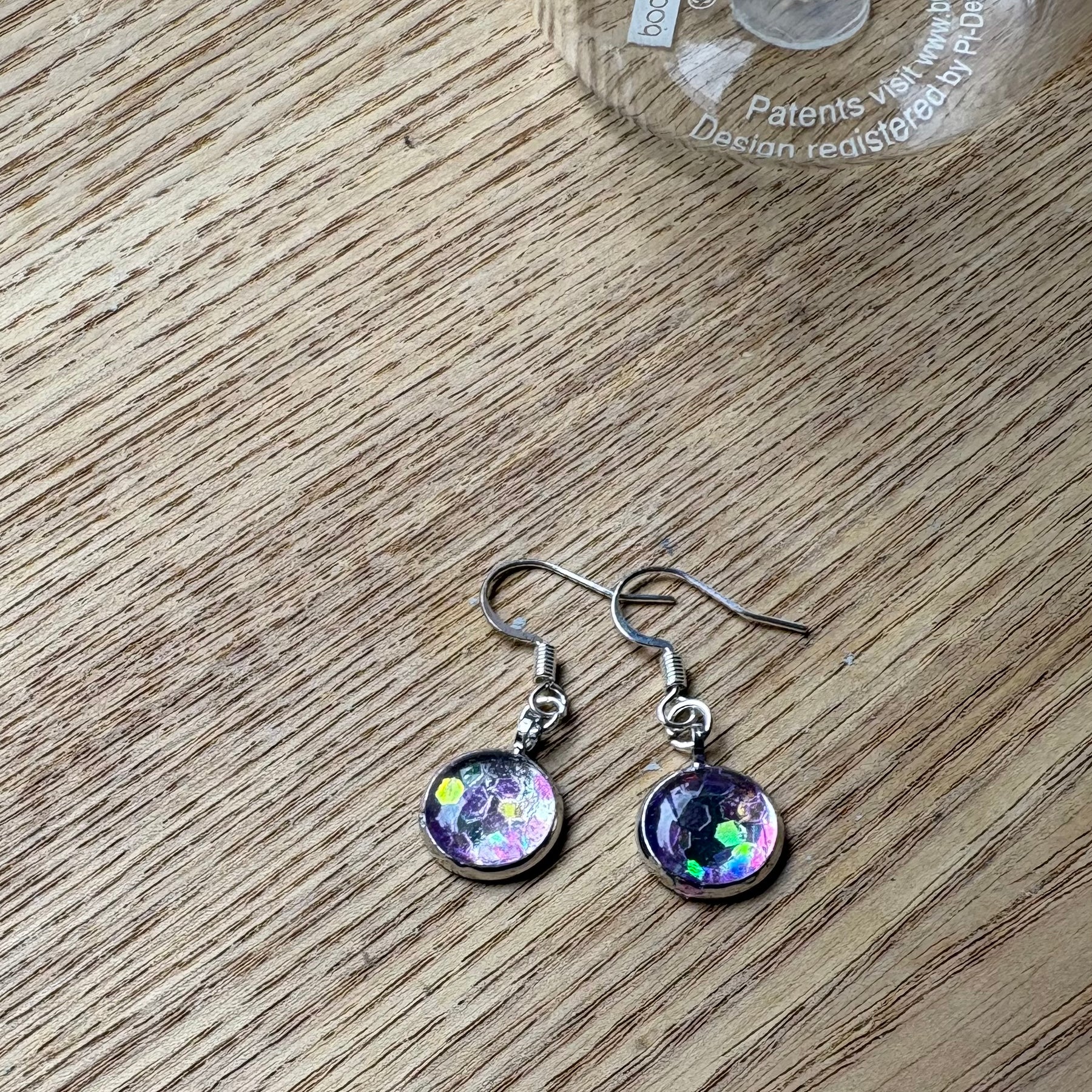 Purple Resin Earrings