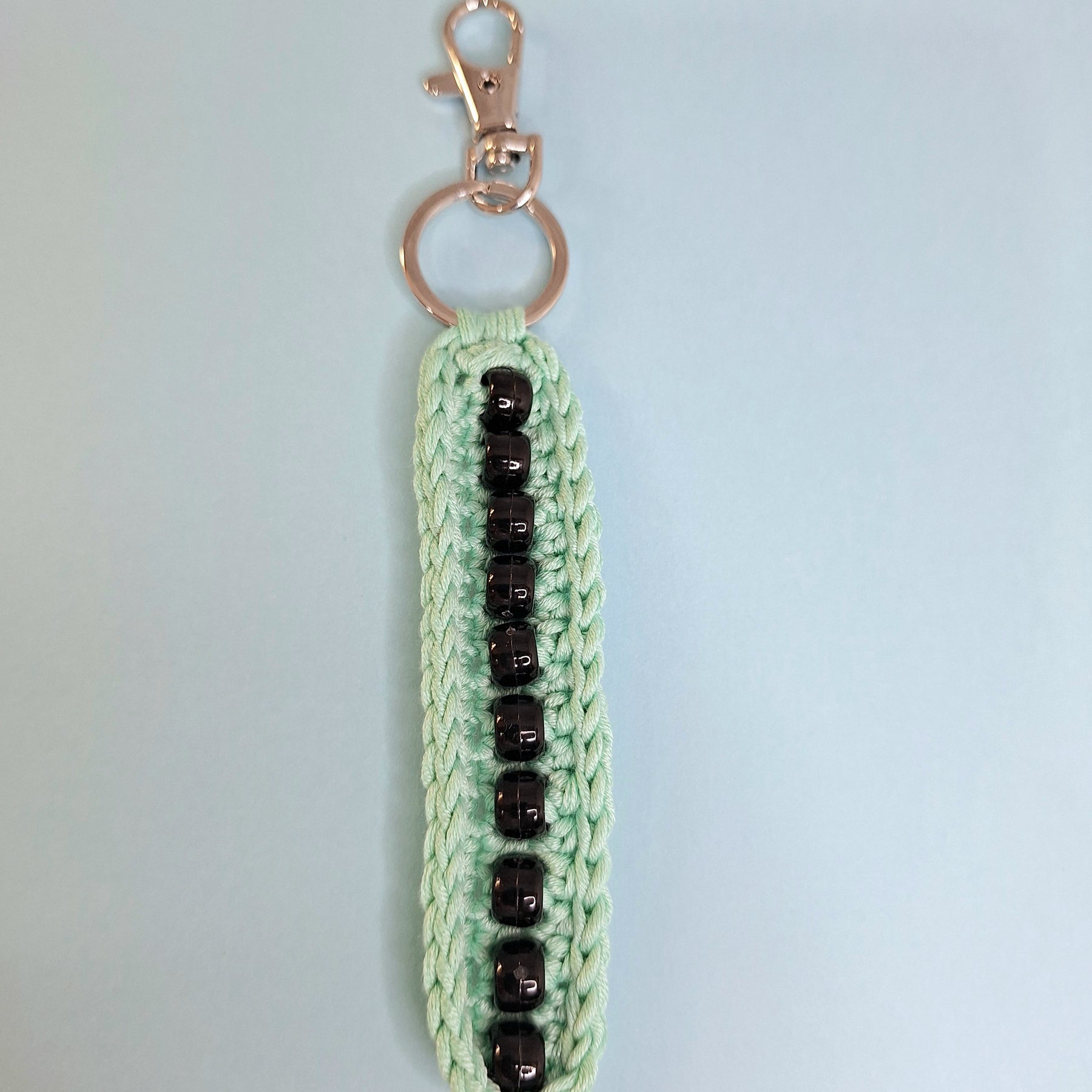Beaded Crochet Keychain – Handmade, Lightweight & Sensory Friendly