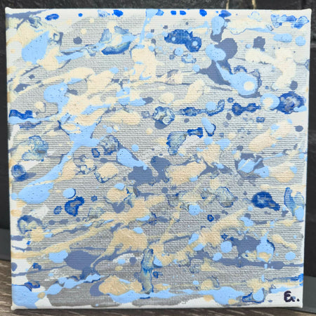 Blue Reverie - Original Abstract Artwork - 15cm x 15cm