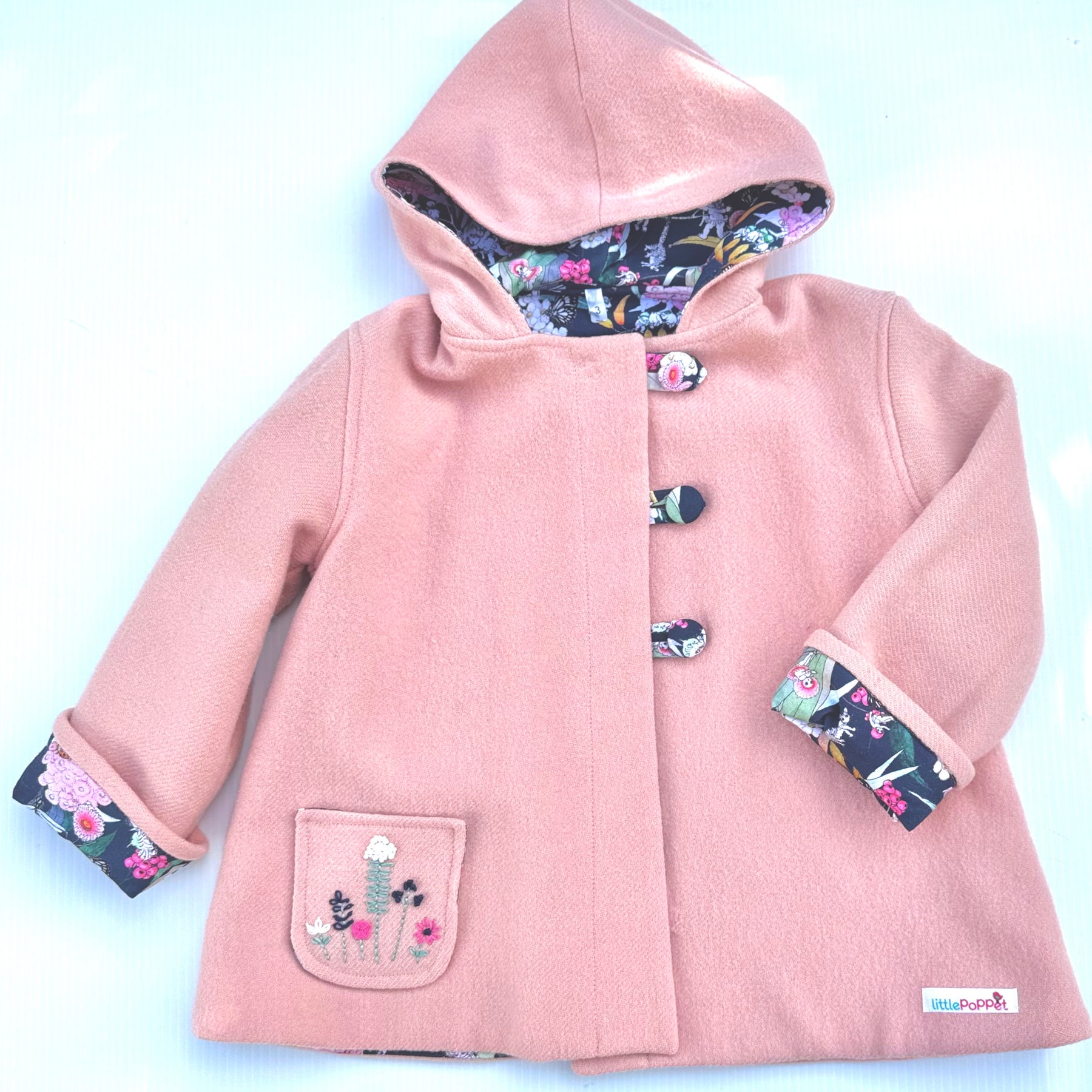 May Gibbs Lined Upcycled Blanket Swing Jacket