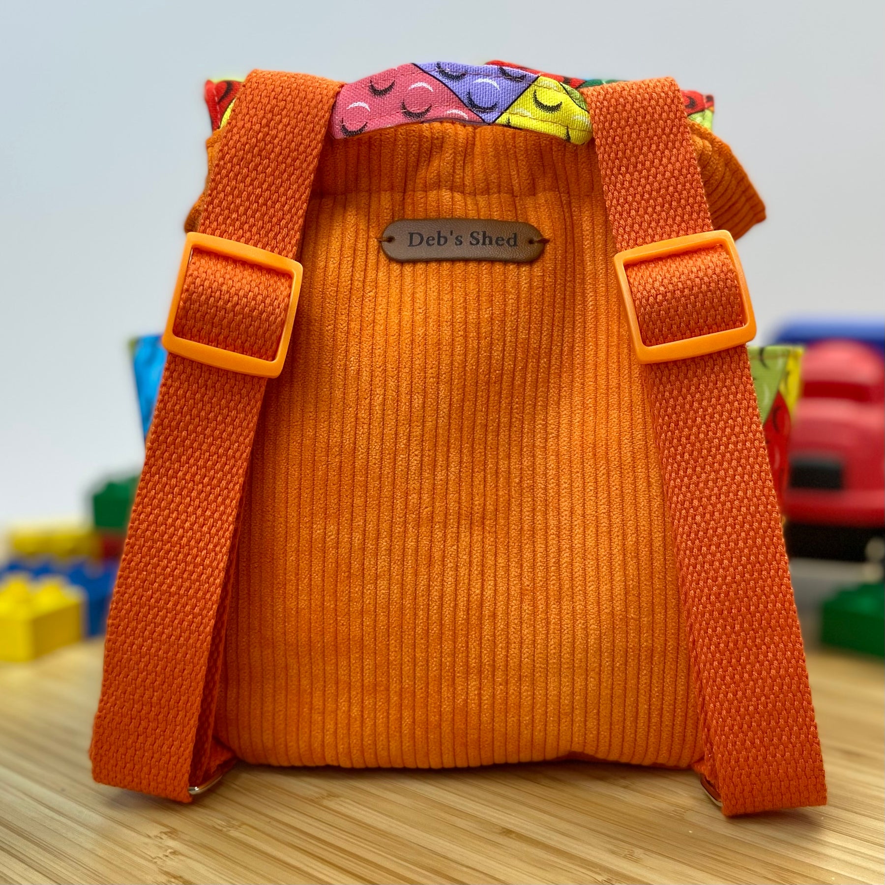 Handmade Toddler Backpack - Blocks