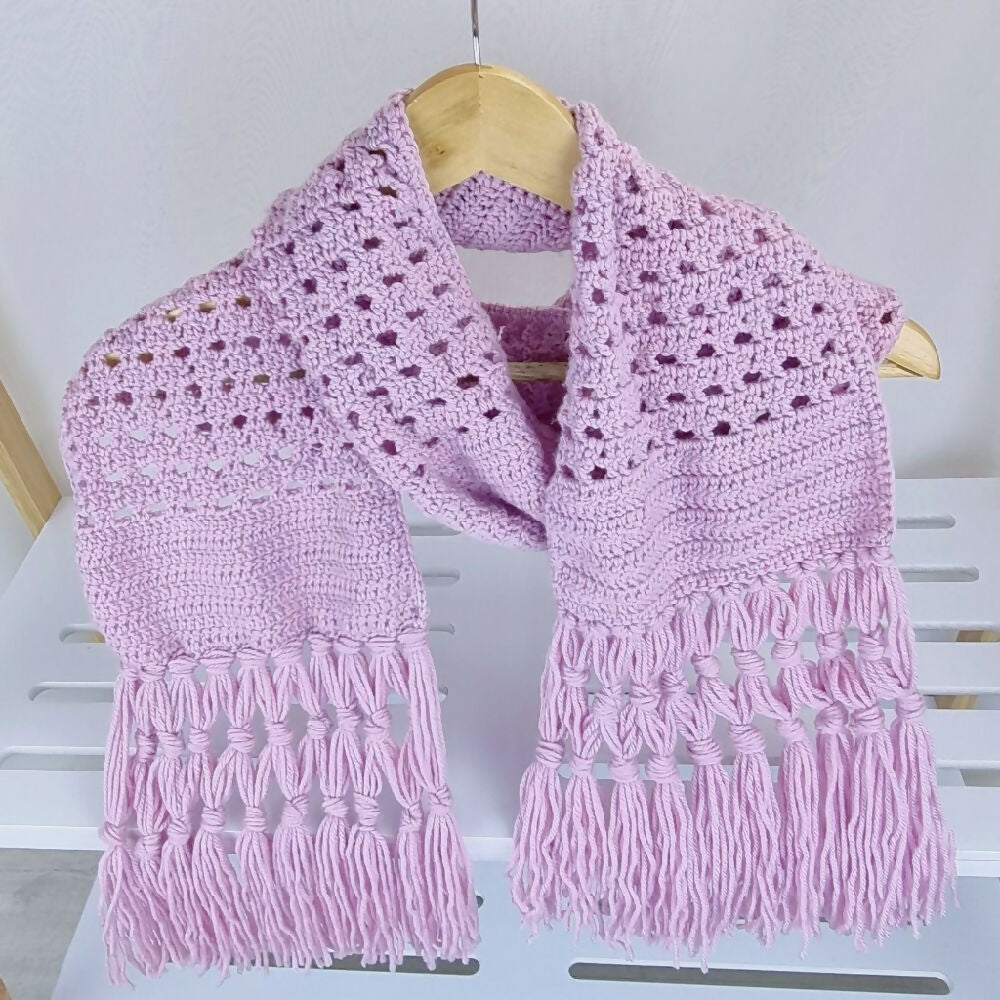 Ladies Scarf Midlands Merino Pink 3