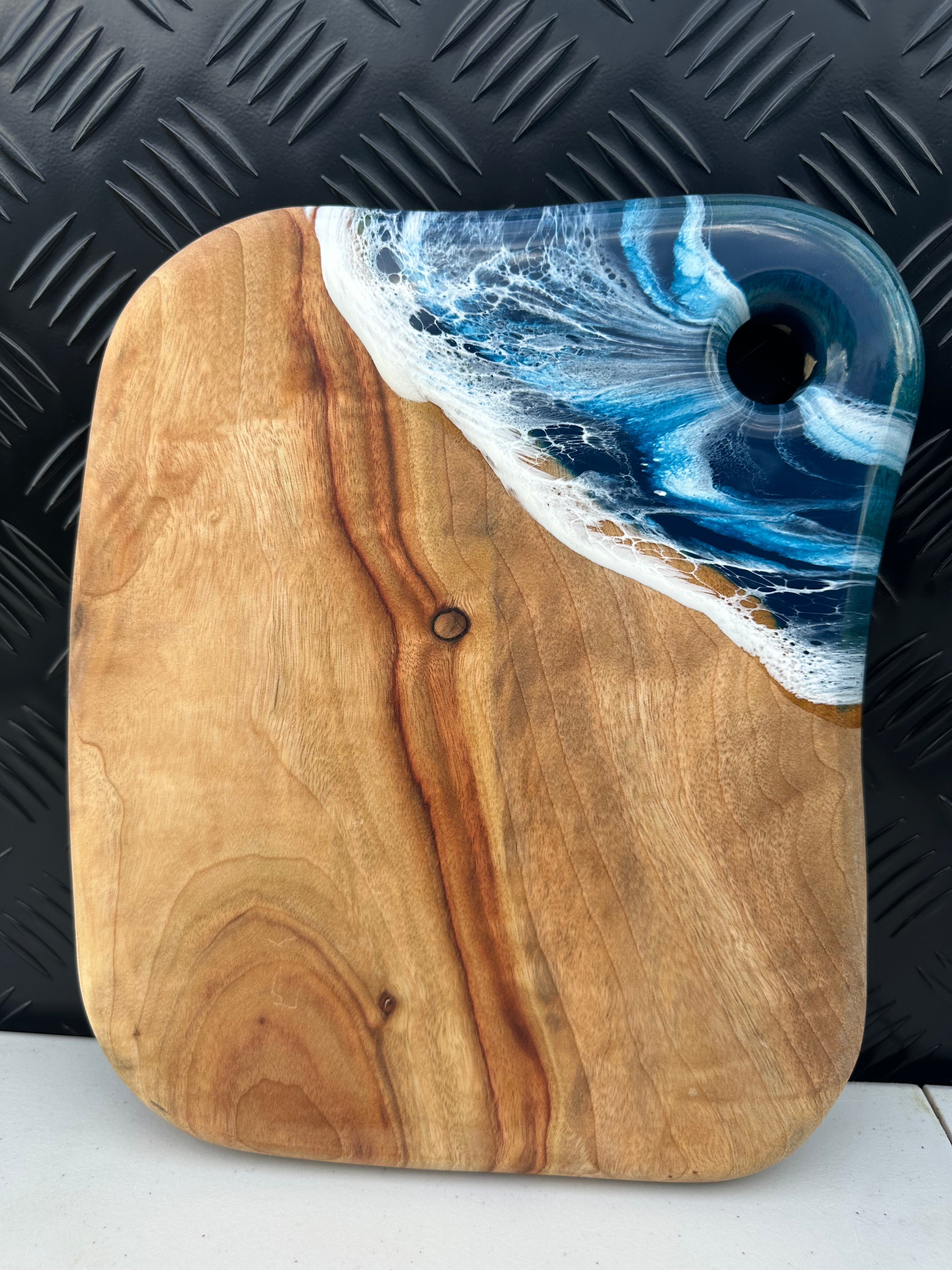 Ocean inspired dark blue & white