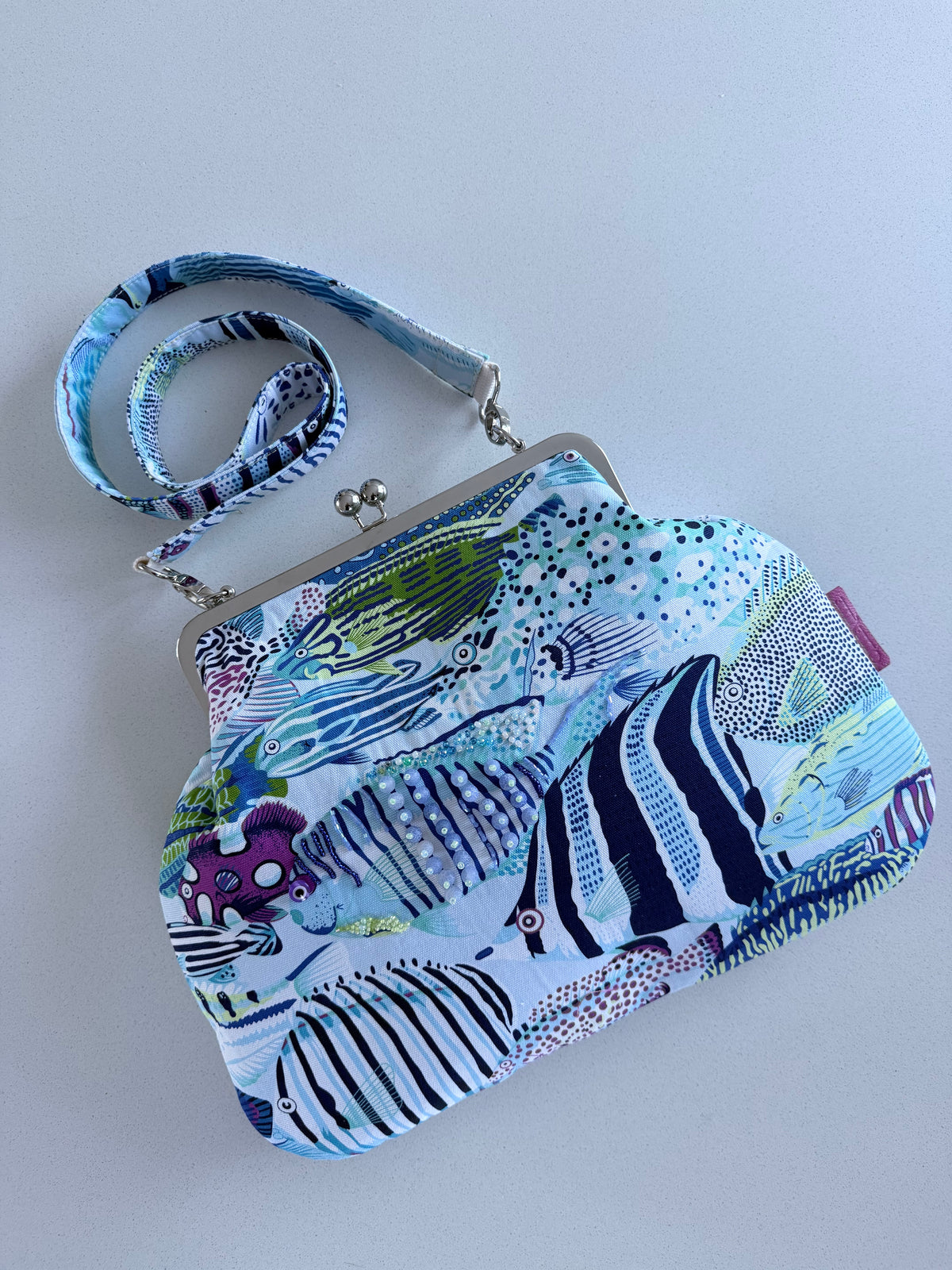 ‘Shoal’ metal frame oversized purse
