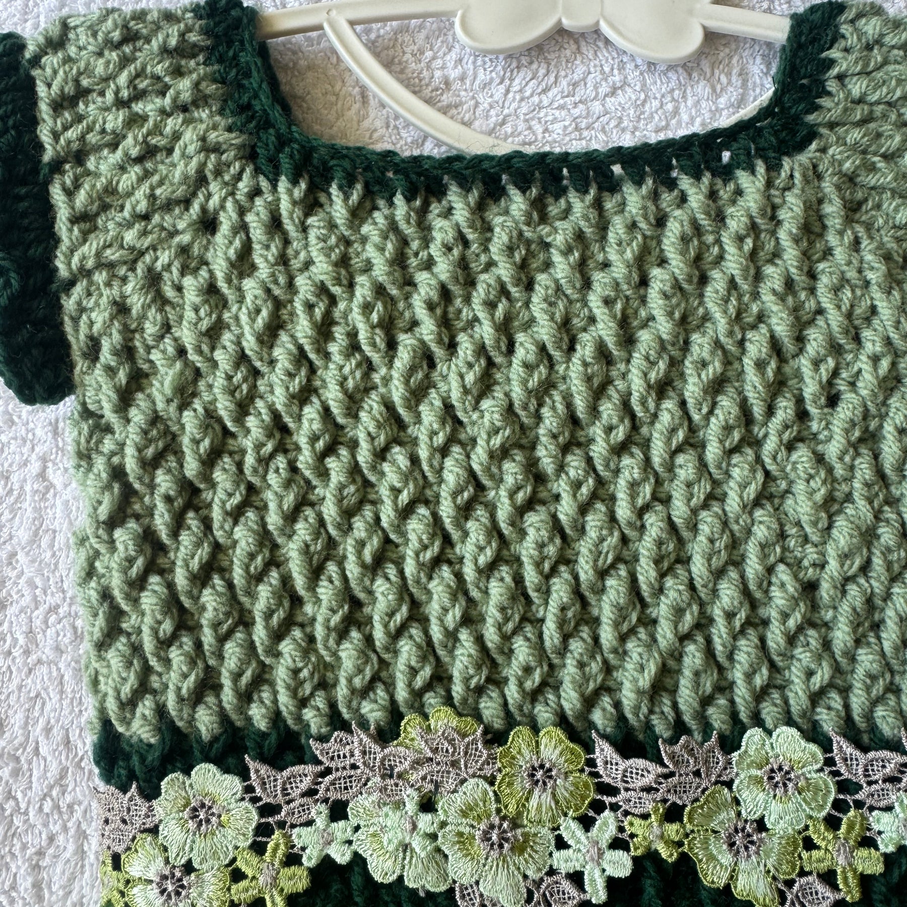Forest Woodland Hand Crochet Dress Size 0 Dress
