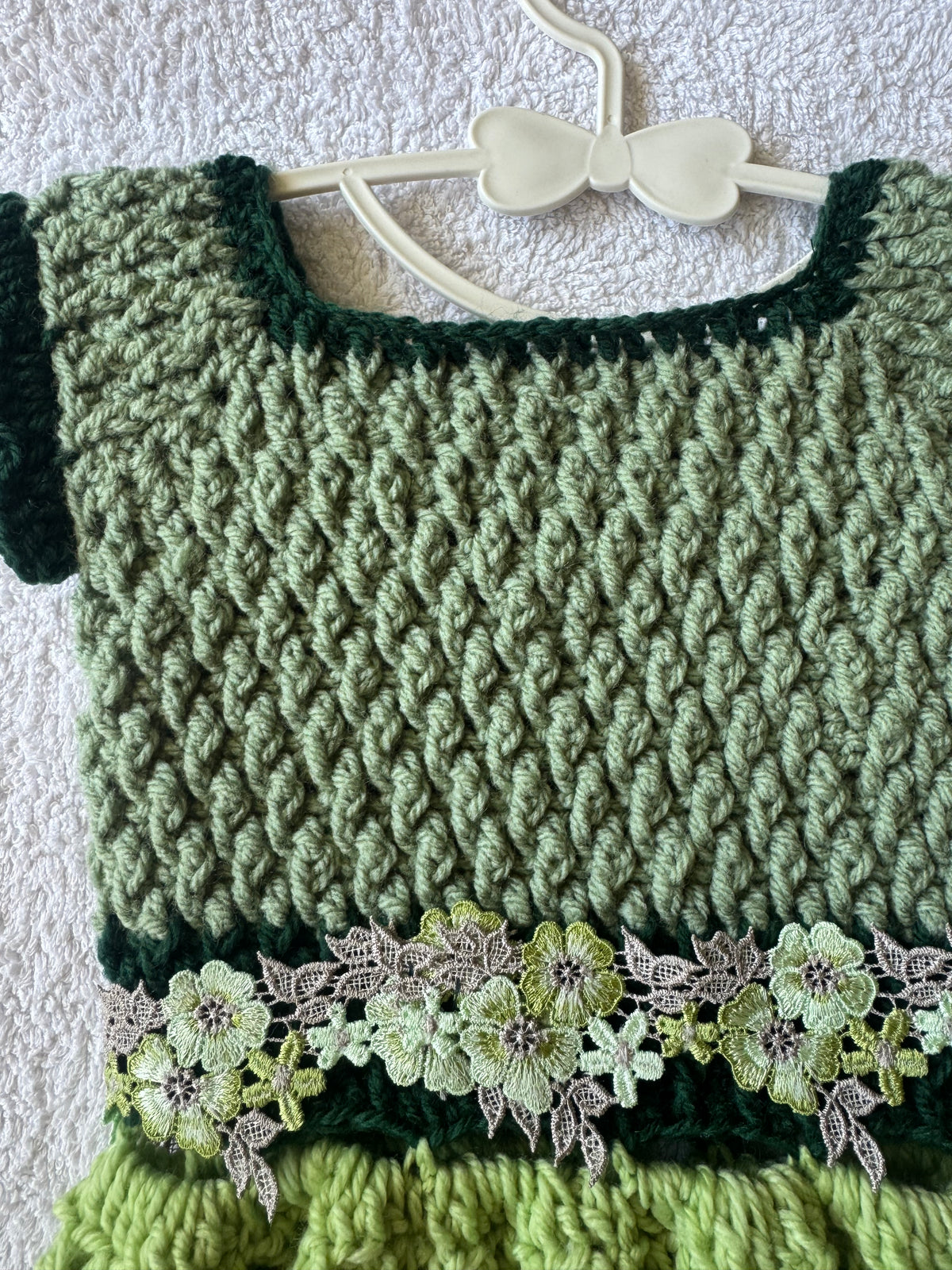 Forest Woodland Hand Crochet Dress Size 0 Dress