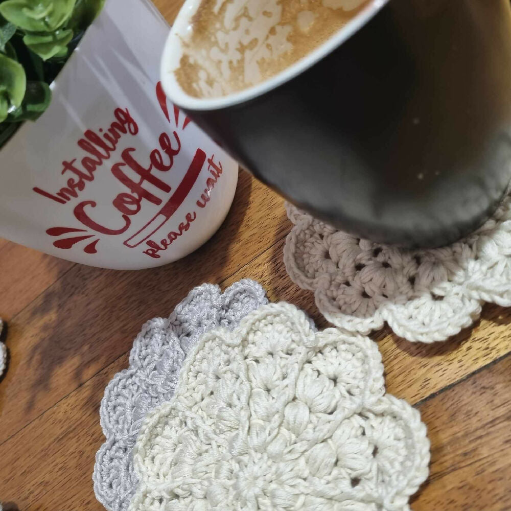 Boho Crochet Coasters | Various colours
