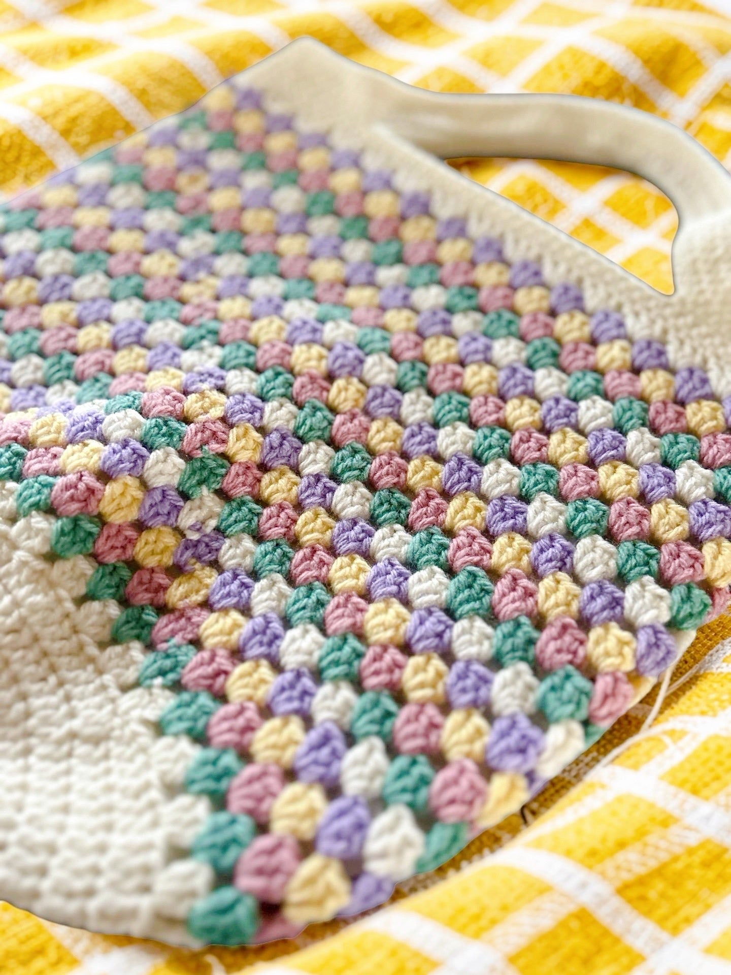 Handmade Lined Crochet Tote Bag | Boho Market Bag | Everyday Shoulder Tote | Australian Handmade