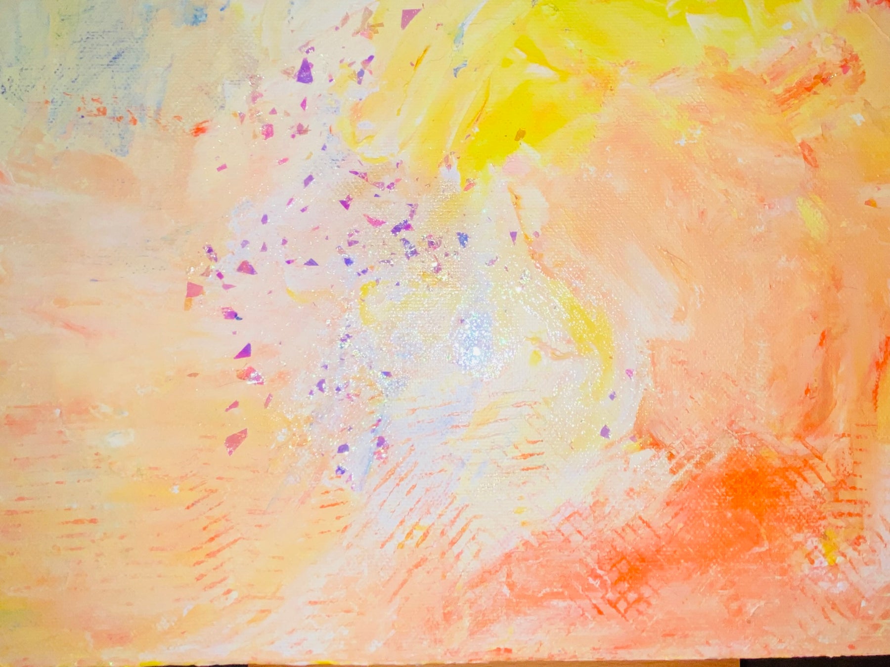 Delicata Abstract Acrylic Canvas Painting by Australian Artist Margo Humphries (30.5x30.5cm)
