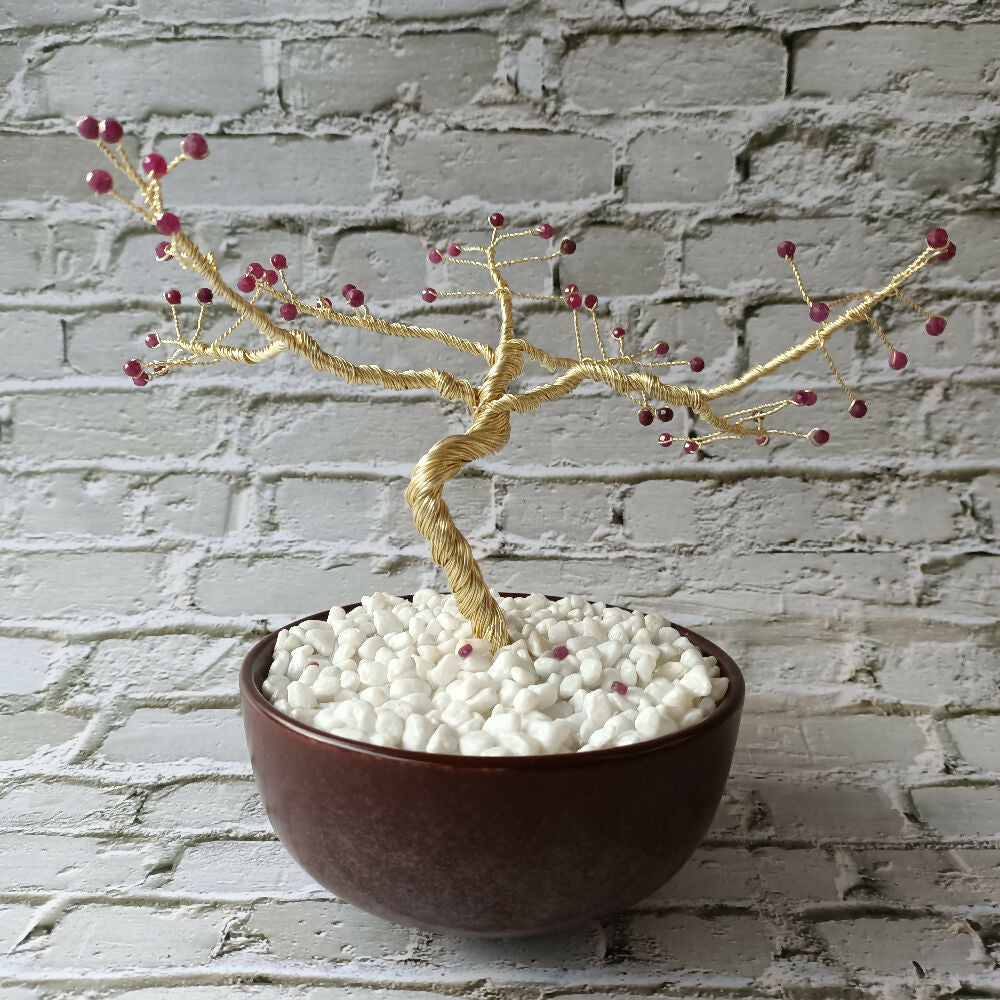 Ruby Precious Specialty Gem Tree for Passion Protection and Prosperity