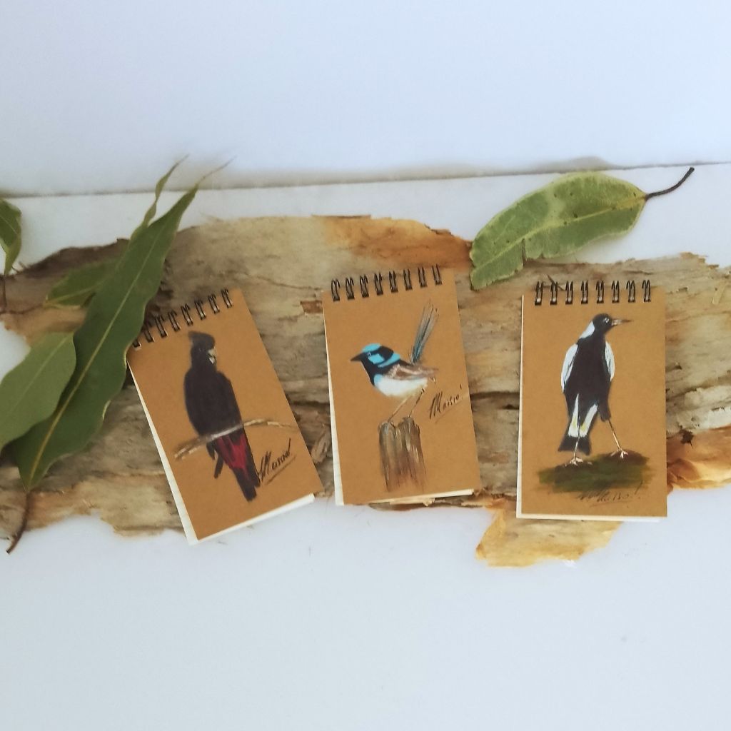 Handpainted Memo Pads.  Pocket size.