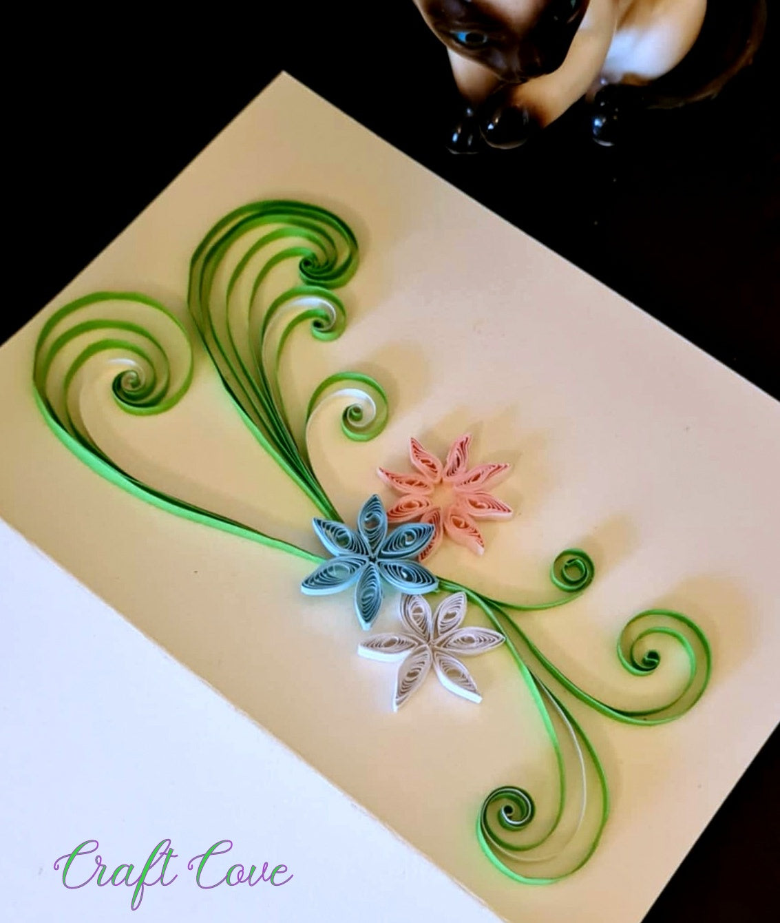 Handmade Quilled Greeting Card – Blank Inside – Choice of 2 Designs
