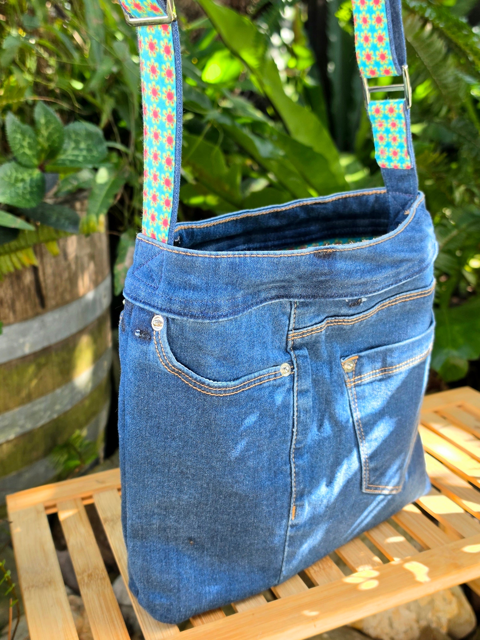 Upcycled Jeans Handbag Australia | Vintage Fabric