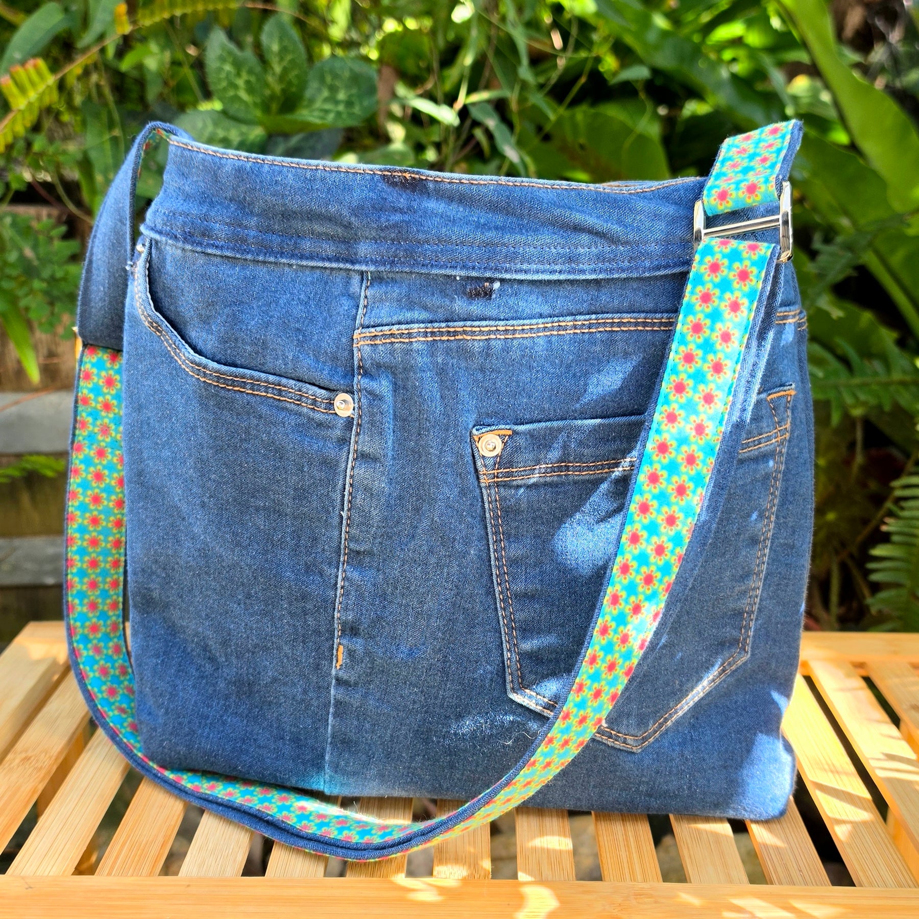 Upcycled Jeans Handbag Australia | Vintage Fabric