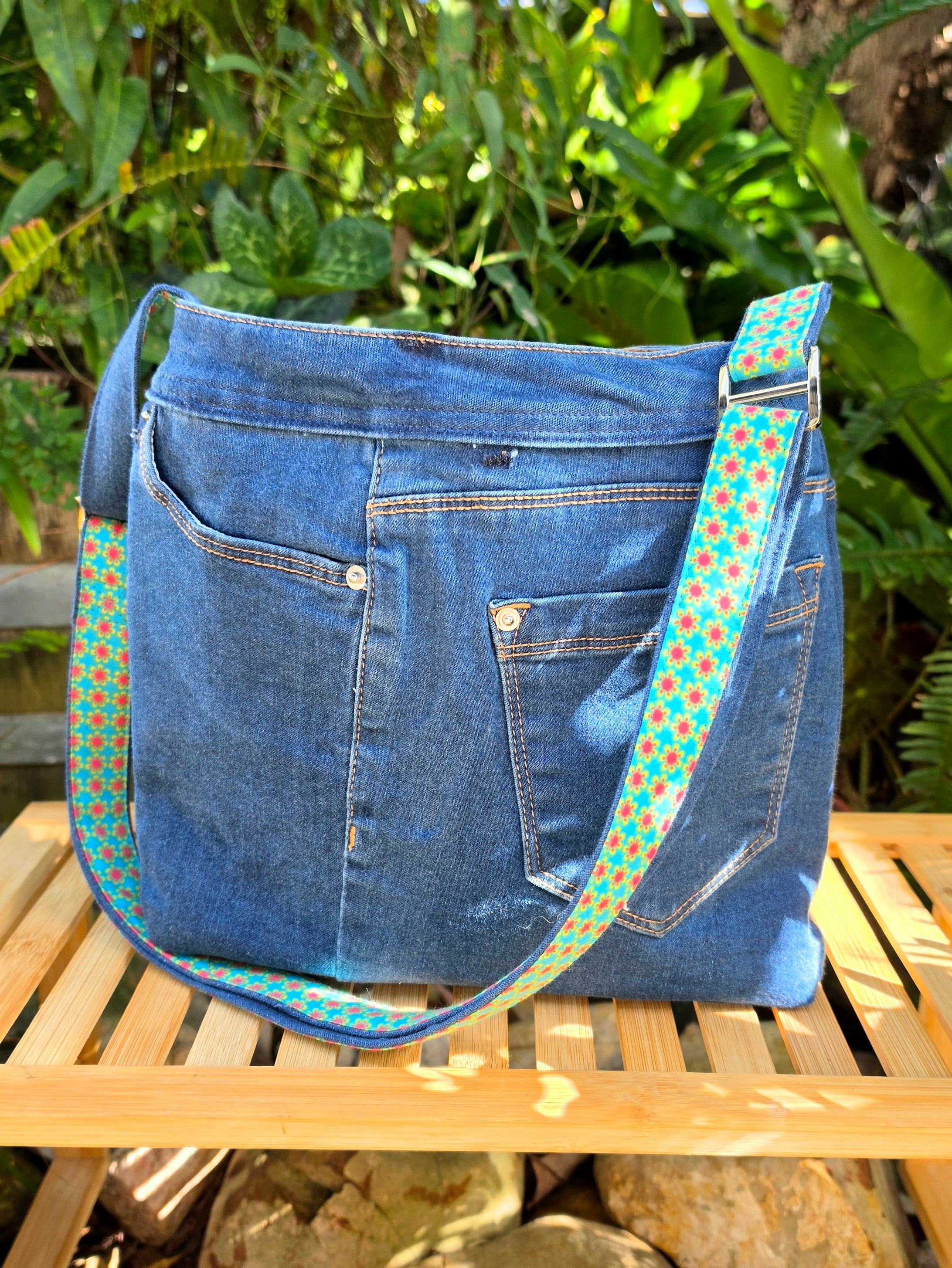 Upcycled Jeans Handbag Australia | Vintage Fabric