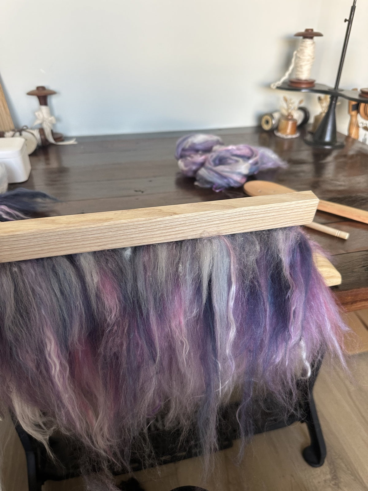 Handspun 'Mixed Berry' Merino & Silk  Crocheted Cowl