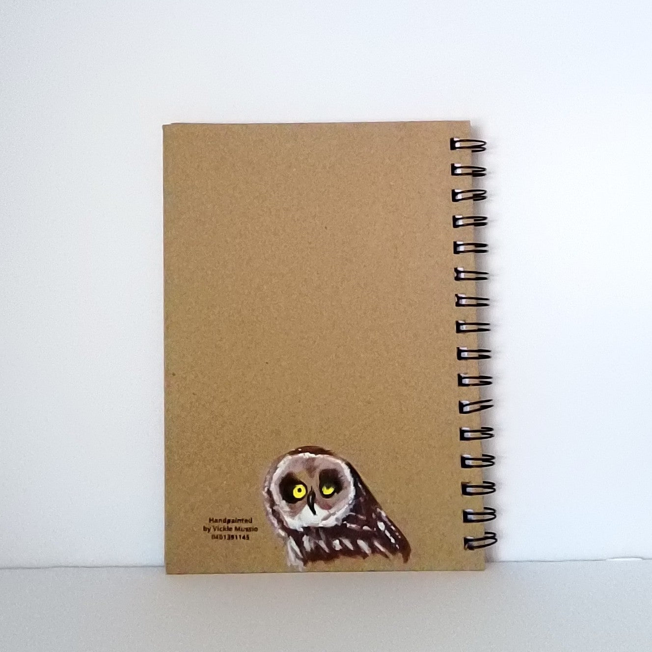 Owl Handpainted Notebook A5 Lined