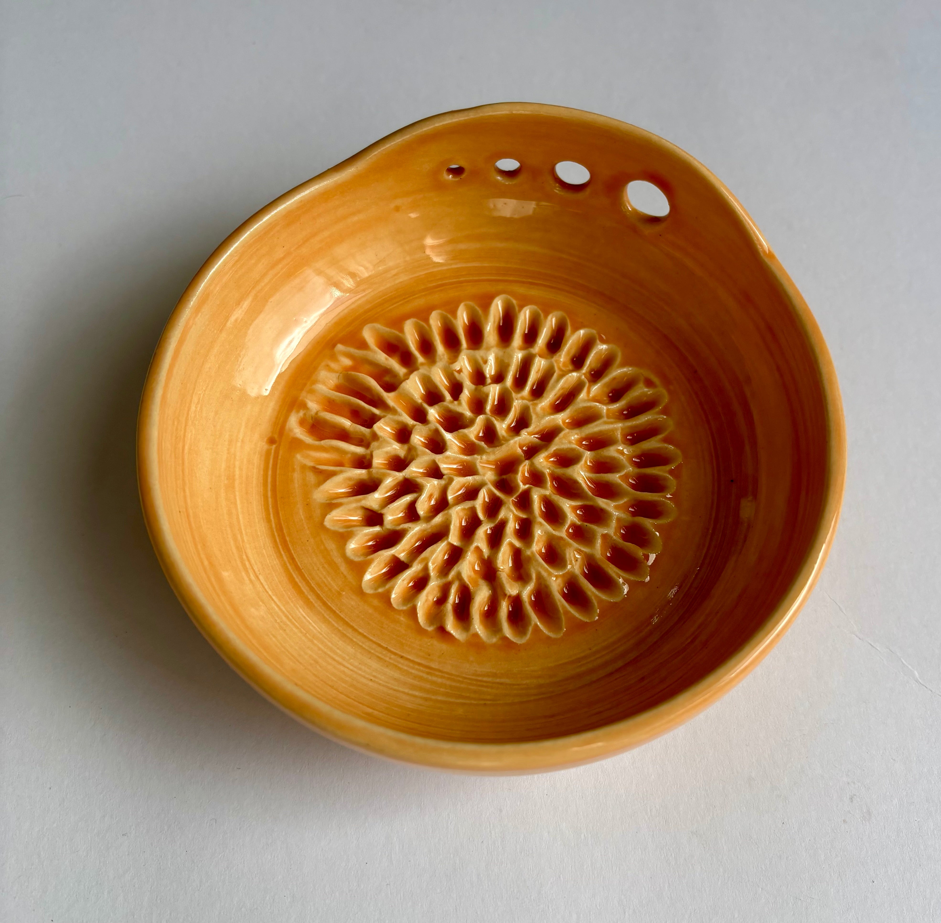 Ceramic Garlic/Ginger Grater and Herb Stripper - Hand Made Ceramic